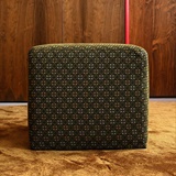 SQUARE FOOT REST IN GREEN AND GOLD FABRIC
